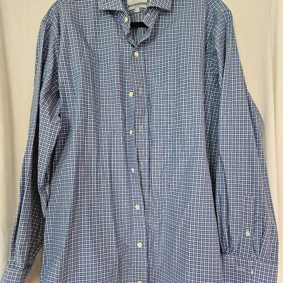 Mens Ledbury Button Up Dress Shirt Blue - Picture 1 of 8
